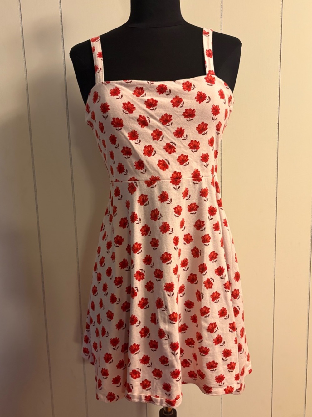 Feminine Floral Mini Dress Tie Back